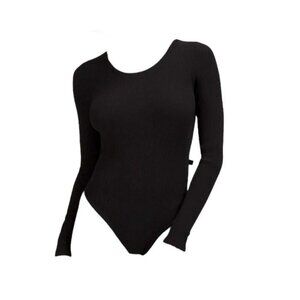 Lululemon Tight-Fit Long-Sleeve Knit Bodysuit Black ribbed size XXS NEW top
